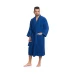 Sada Navy Blue: župan KIMONO s výšivkou + pánský saunový kilt + osuška