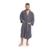Pánský bavlněný župan model KIMONO s výšivkou 02 Dark Grey