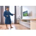 Sada Navy Blue: župan KIMONO s výšivkou + pánský saunový kilt + osuška
