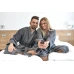 Pánský bavlněný župan model KIMONO 02 Dark Grey