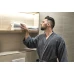 Pánský bavlněný župan model KIMONO s výšivkou 02 Dark Grey