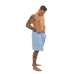Sada Light Blue: župan KIMONO s výšivkou + pánský saunový kilt + osuška