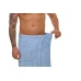 Sada Light Blue: župan KIMONO s výšivkou + pánský saunový kilt + osuška