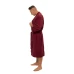 Pánský bavlněný župan model KIMONO s výšivkou 04 Bordeaux
