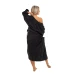 Dámský bavlněný župan model KIMONO 05 Black Chocolate