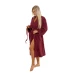 Dámský bavlněný župan model KIMONO 04 Bordeaux