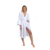 Sada White: župan KIMONO s výšivkou + dámský saunový kilt + osuška