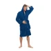 Pánský bavlněný župan s výšivkou a kapucí 03 Navy Blue