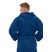 Pánský bavlněný župan s výšivkou a kapucí 03 Navy Blue