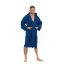Pánský bavlněný župan s výšivkou a kapucí 03 Navy Blue