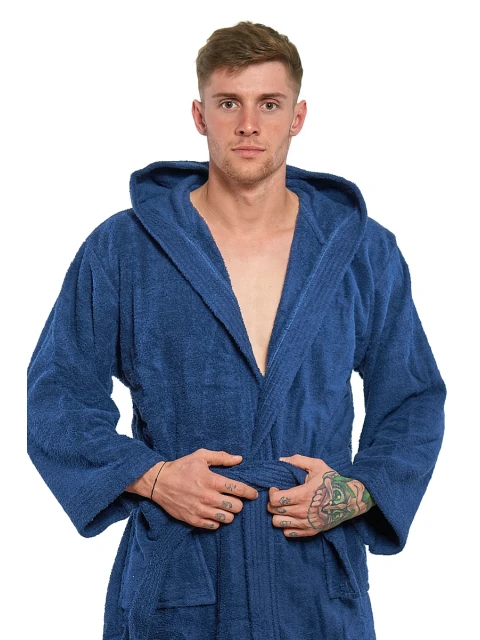 Pánský župan s výšivkou 23 Dark Navy