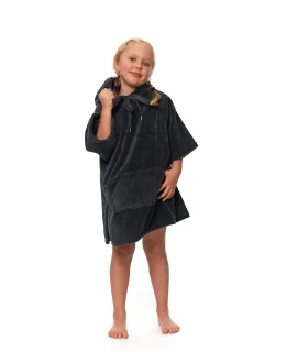 Dětské plážové pončo s výšivkou, 3-5 let, Cool Gray