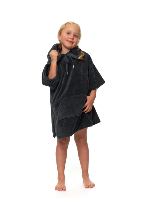 Dětské plážové pončo, 3-5 let, Cool Gray