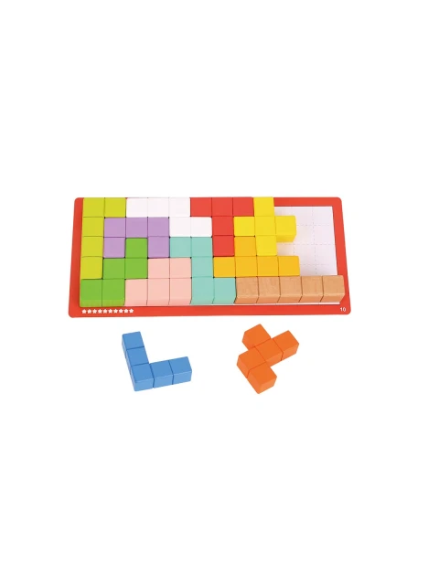 TookyToy Dřevěný tetris